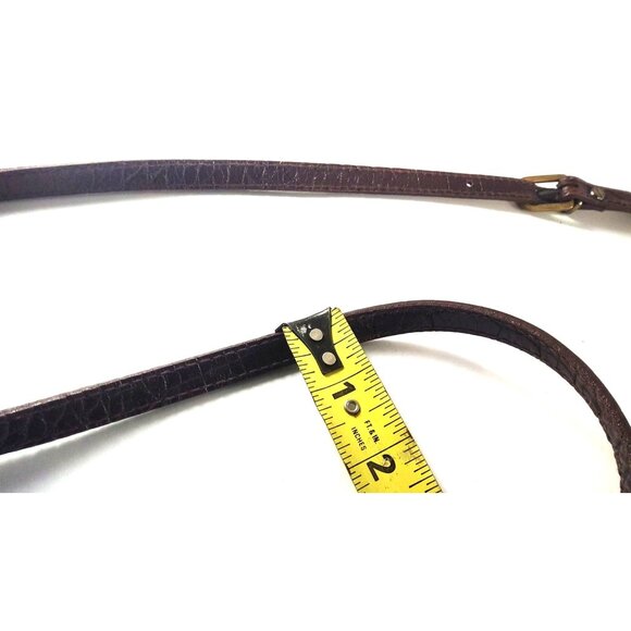 Vintage Liz Clairborne Brown Crocodile Embossed Leather Crossbody Bag Pocketbook - Picture 11 of 12